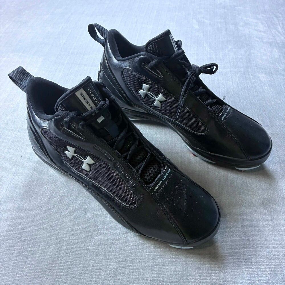 New Under Armour Baseball Cleats Mens Size 11 Black YYII-S1 Dual Plate Tech